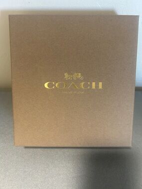 Coach Brown Box with Gold Logo